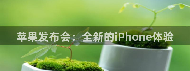 苹果发布会：全新的iPhone体验