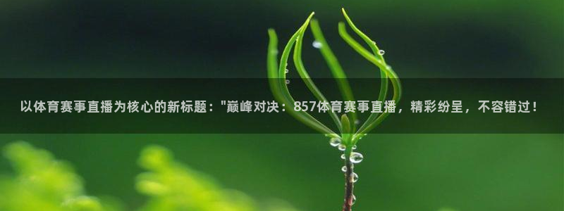 以体育赛事直播为核心的新标题：\